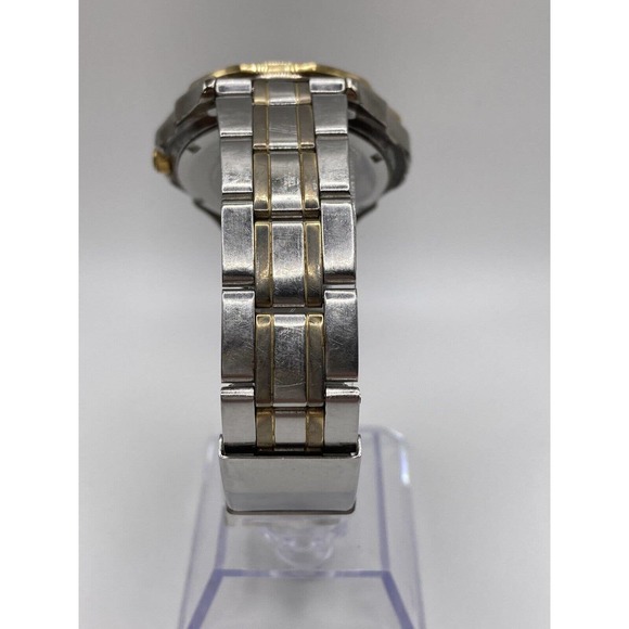 Vintage Guess Waterpro 97’ Moonphase Date Day Dial St.Steel Men’s Watch New Batt - Picture 7 of 12